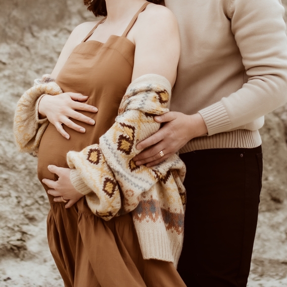 Everlane Cotton Pinafore Backless Dress Brown Sz 8 - Picture 3 of 14